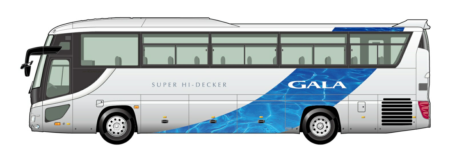 1/32 観光BUSシリーズ いすゞ ガーラ スーパーハイデッカー(バスガイド＆バス運転手フィギュア付き) 【BUS-3EX-1】 (プラモデル)画像