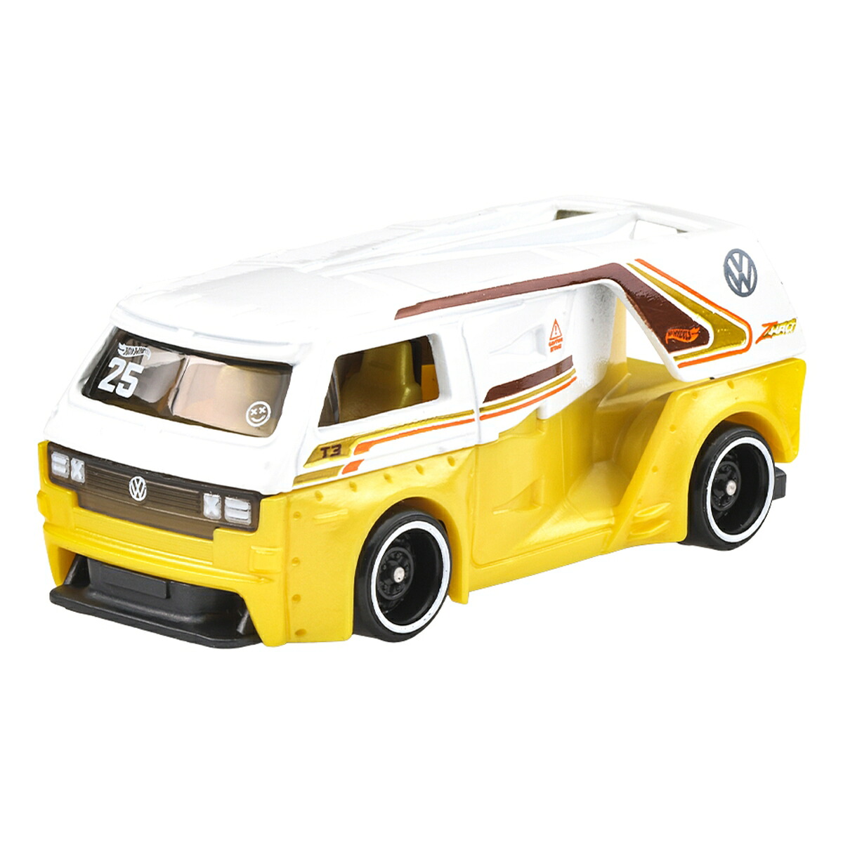 ホットウィール(HotWheels)ベーシックカーフォルクスワーゲンT3カスタム乗り物おもちゃミニカー3歳からイエローJFN48