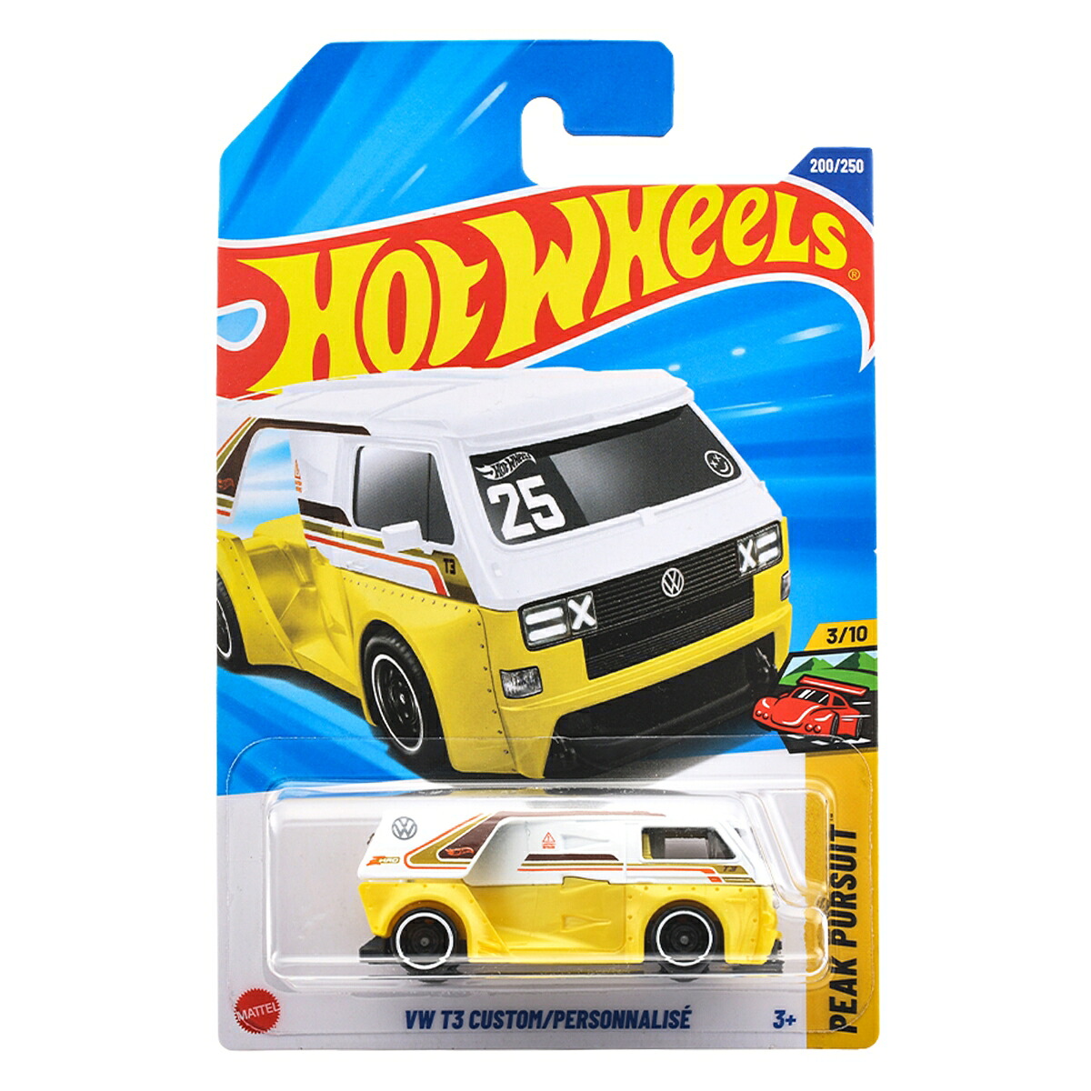 ホットウィール(HotWheels)ベーシックカーフォルクスワーゲンT3カスタム乗り物おもちゃミニカー3歳からイエローJFN48