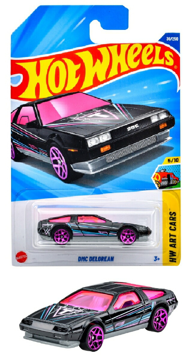 ホットウィール(HotWheels)ベーシックカーDMCデロリアン乗り物おもちゃミニカー3歳からブラックJFN34