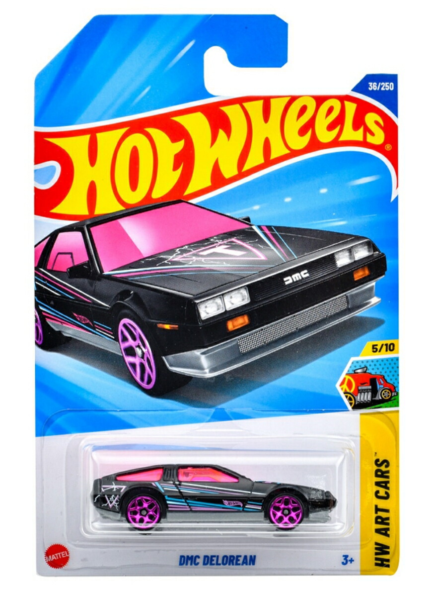 ホットウィール(HotWheels)ベーシックカーDMCデロリアン乗り物おもちゃミニカー3歳からブラックJFN34