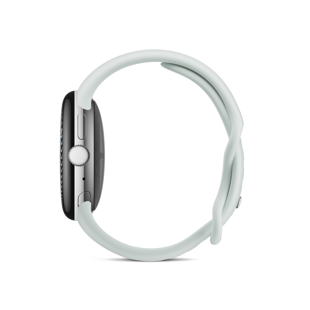 GooglePixelWatch5（41mm）PolishedSilverアルミケース/Fogアクティブバンド（第2世代）Wi-Fi