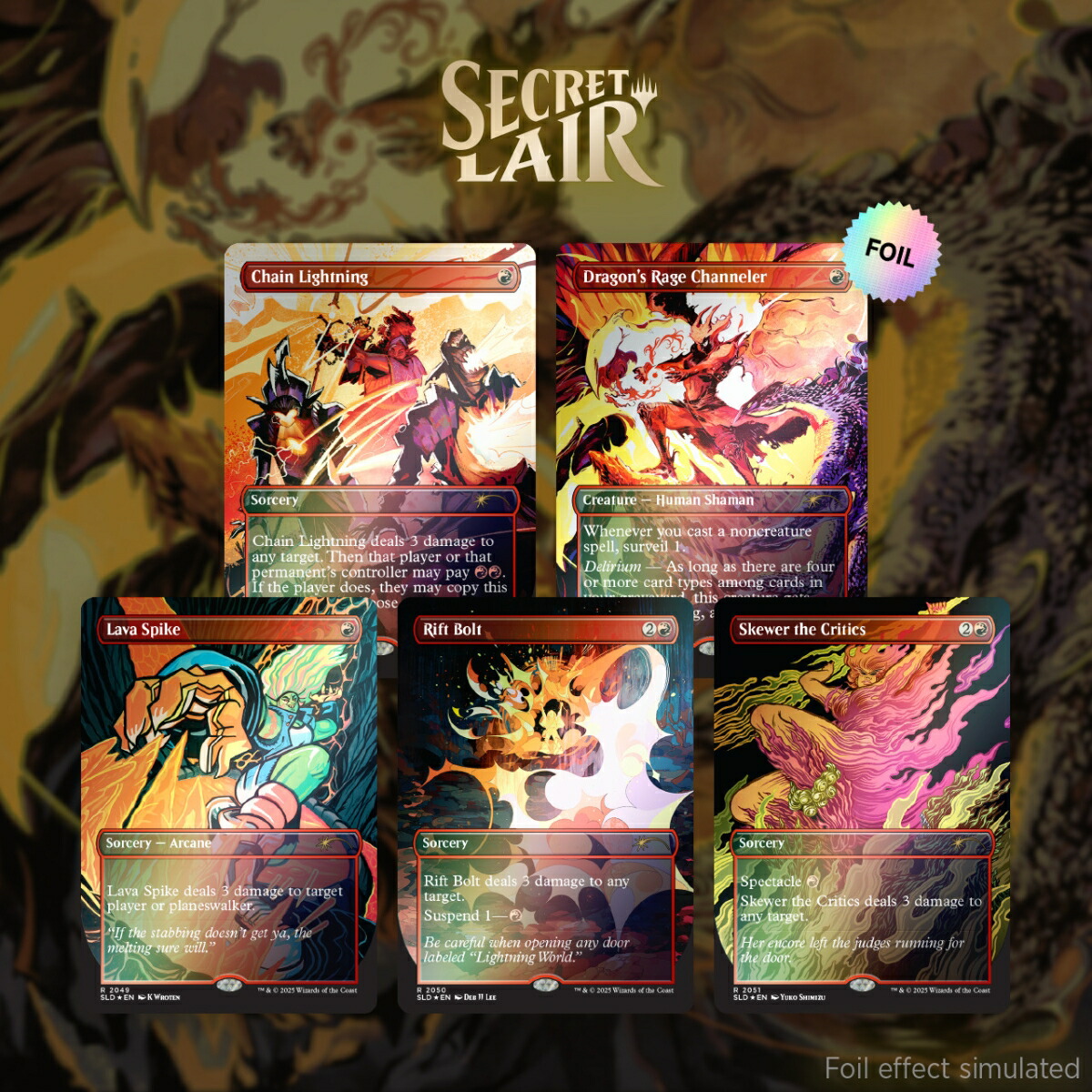 マジック：ザ・ギャザリング Secret Lair Ultimate Pencil Superdrop EVERYTHING IS ON FIRE Foil Edition【クレジットカード決済限定】画像