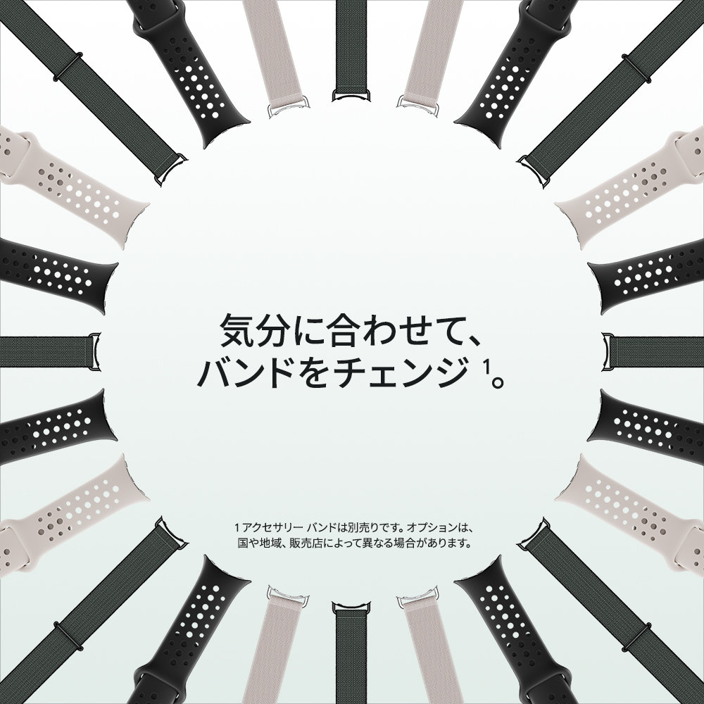 GooglePixelWatch5（45mm）SatinPyriteアルミケース/Oliveアクティブバンド（第2世代）Wi-Fi
