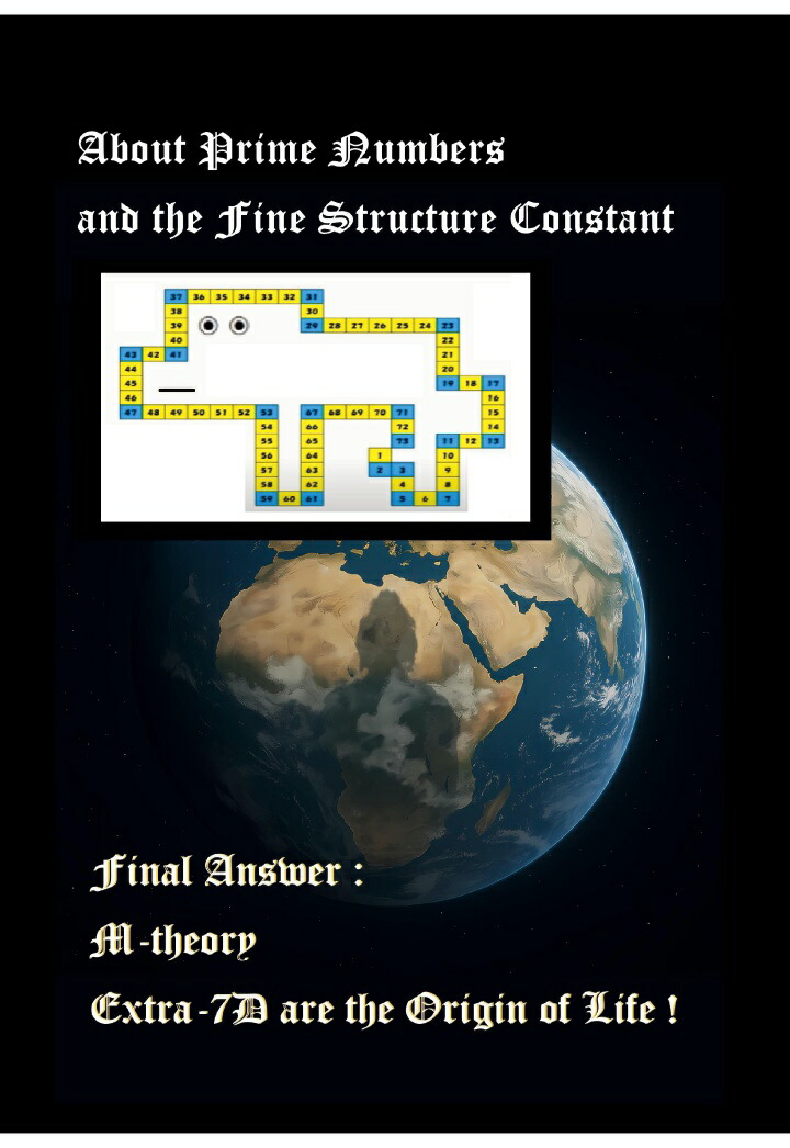 【POD】Final Answer : M-theory Extra-7D are the Origin of Life ! About Prime Numbers and the Fine Structure Constant画像