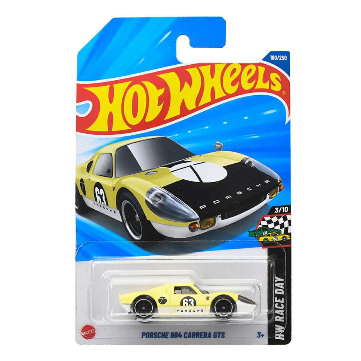 ホットウィール(HotWheels)ベーシックカーポルシェ904カレラGTS乗り物おもちゃミニカー3歳からイエローJFN74