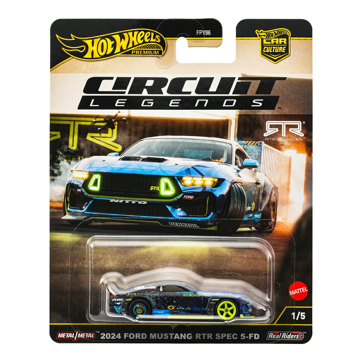 ホットウィール(HotWheels)カーカルチャーサーキットレジェンズ2024フォードマスタングRTRスペック5-FD乗り物おもちゃミニカー3歳からブルーJBK48