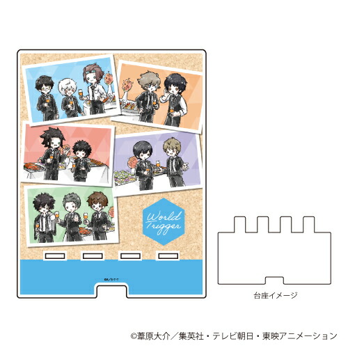 楽天ブックス グッズ デカスマキャラスタンド ワールドトリガー 01 コマ割りデザイン スーツver グラフアート ワールドトリガー Dvd