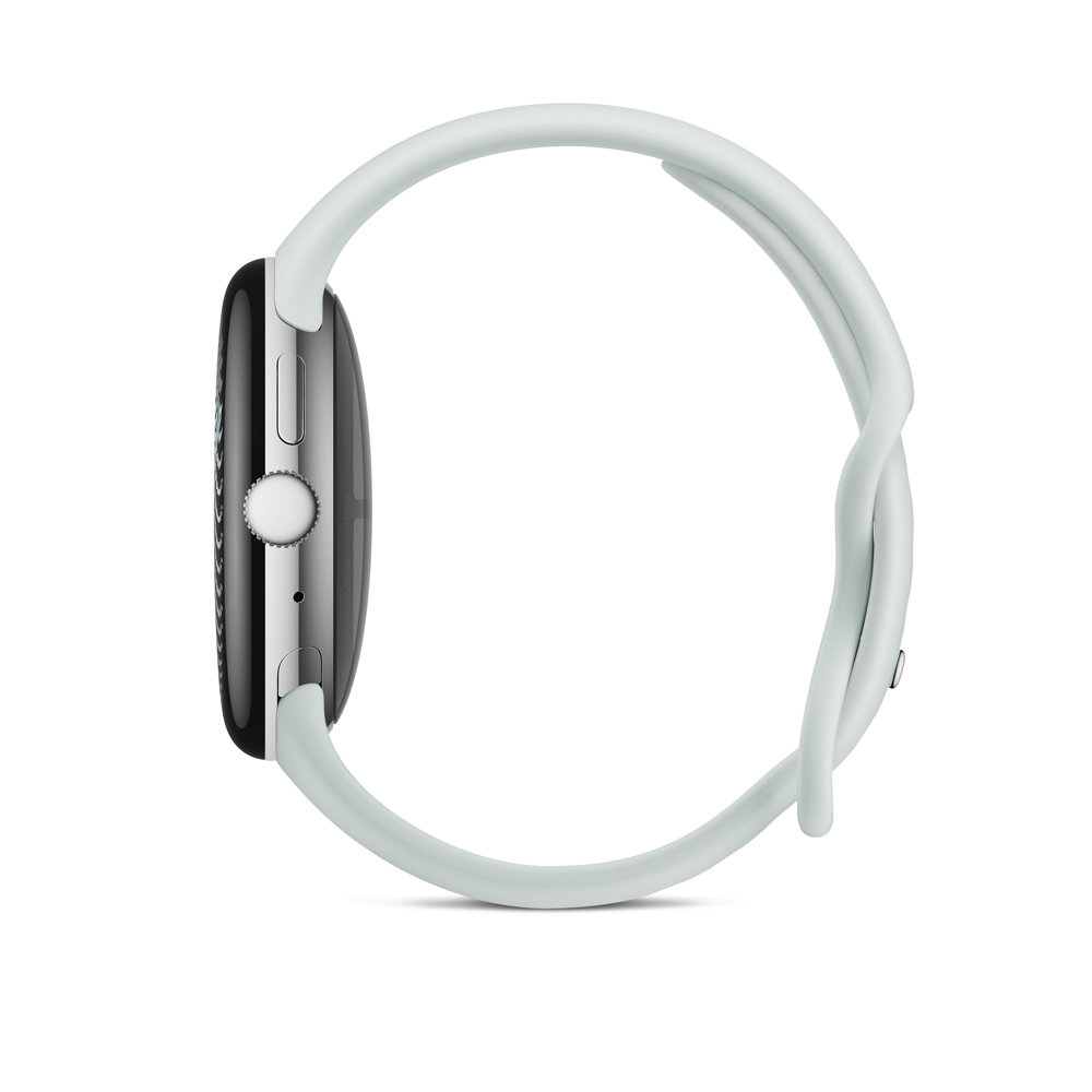 GooglePixelWatch5（45mm）PolishedSilverアルミケース/Fogアクティブバンド（第2世代）Wi-Fi