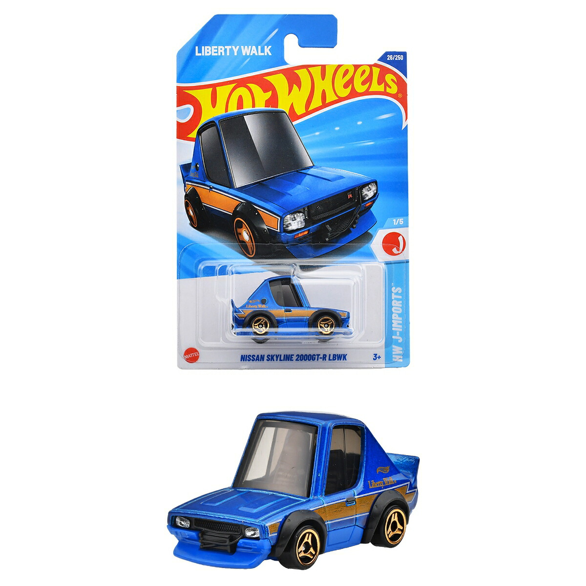 �ۥåȥ�������(HotWheels)�١����å����������������饤��2000GT-RLBWK���ʪ�������ߥ˥���3�Ф���֥롼JFN53