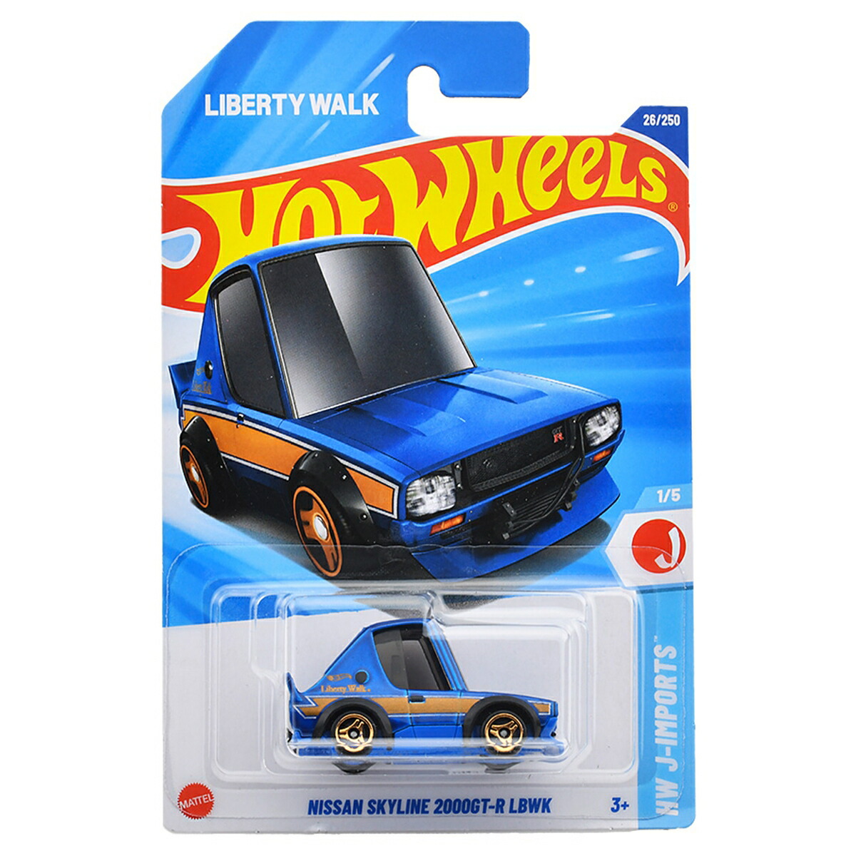 �ۥåȥ�������(HotWheels)�١����å����������������饤��2000GT-RLBWK���ʪ�������ߥ˥���3�Ф���֥롼JFN53
