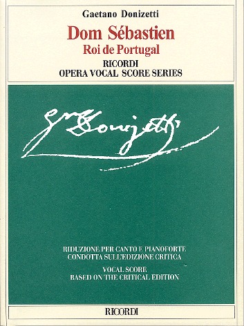 【輸入楽譜】ドニゼッティ, Gaetano: オペラ「ドン・セバスティアン、ポルトガル王」(伊語)/批判校訂版/Smart編画像