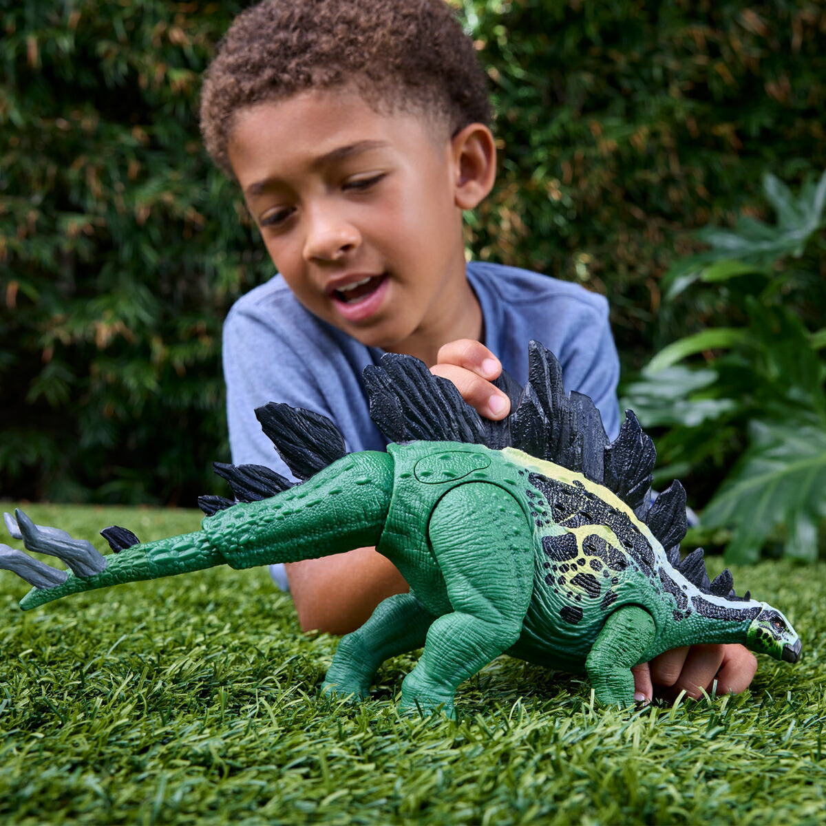 マテルジュラシックワールド(JURASSICWORLD)ビッグアクション！ステゴサウルス子供向けフィギュア恐竜おもちゃ全長:約37cm4歳からグリーンJKL85