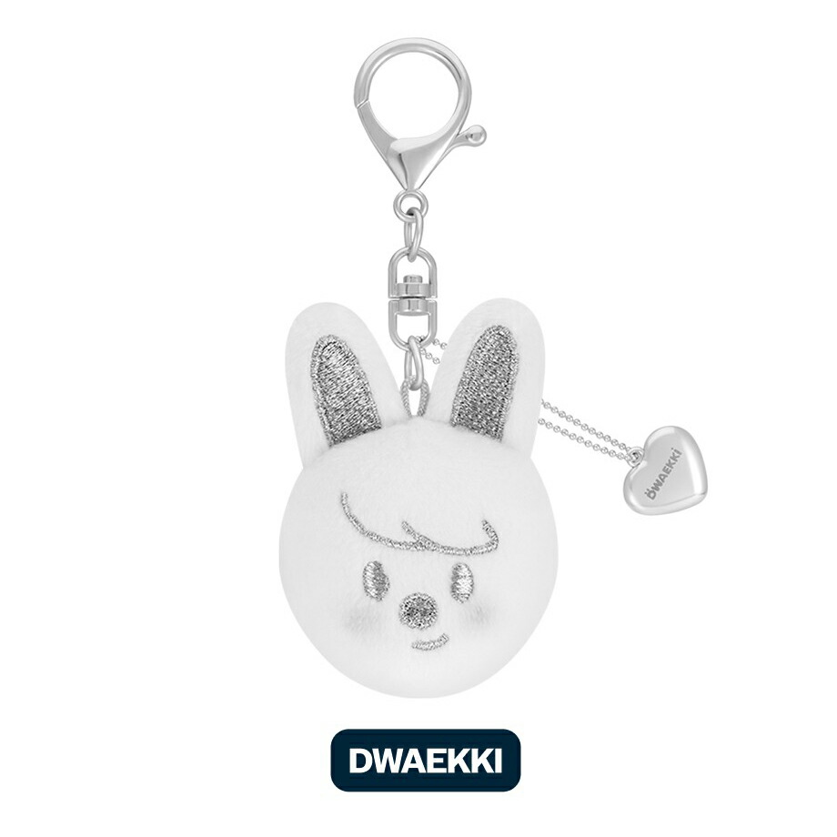[First-come-first-served bonus] Stray Kids - [:celebrate] SKZOO FACE KEYRING SILVER Ver. (DWAEKKI Ver.) (Photo card (8 types, 2 random types)) bonus
