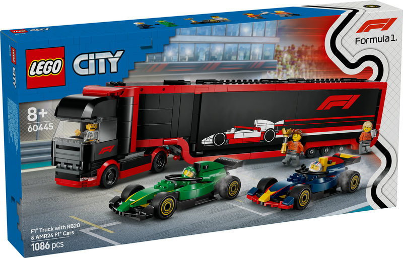 【特典】レゴ(LEGO) シティ F1(R) RB20 & AMR24 レースカーとF1(R)トラック 60445 [ おもちゃ 玩具 誕生日 プレゼント ブロック 男の子 女の子 子供 8歳 9歳 10歳 小学生 乗り物 車 ミニカー ](レゴ(R)F1(R)シリーズ オリジナルステッカー)画像