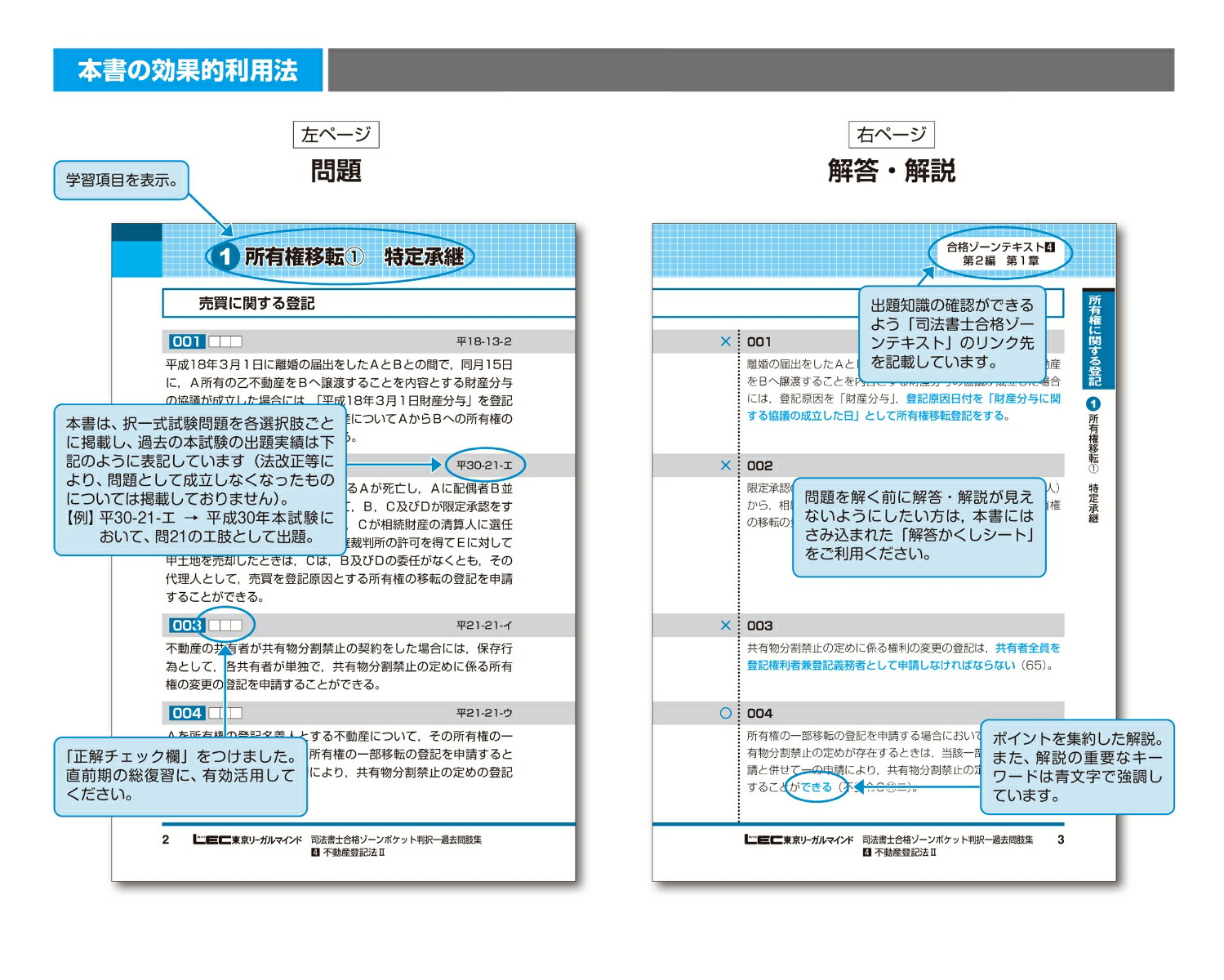 令和5年版司法書士合格ゾーンポケット判択一過去問肢集4不動産登記法II（司法書士合格ゾーンシリーズ）[東京リーガルマインドLEC総合研究所司法書士試験部]