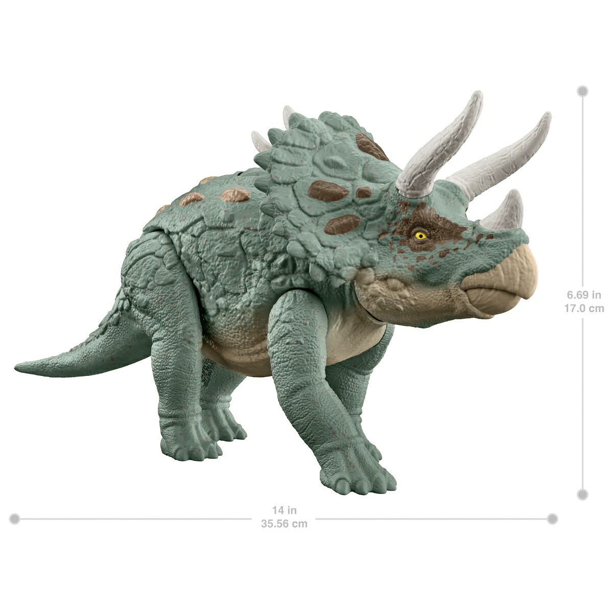 マテルジュラシックワールド(JURASSICWORLD)ビッグアクション！トリケラトプス【恐竜おもちゃ】【全長:約35.6cm】【4才~】HTK79