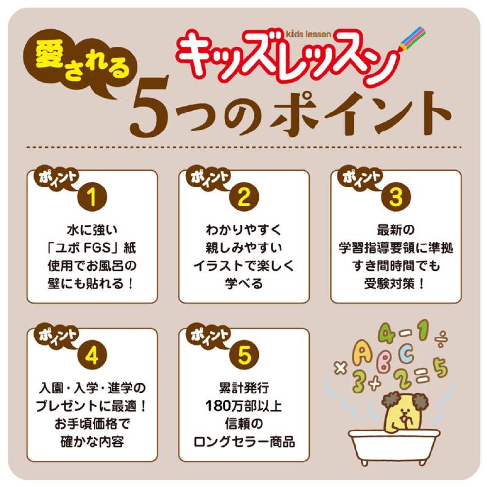 おふろでおぼえるかけ算九九（キッズレッスン学習ポスター）