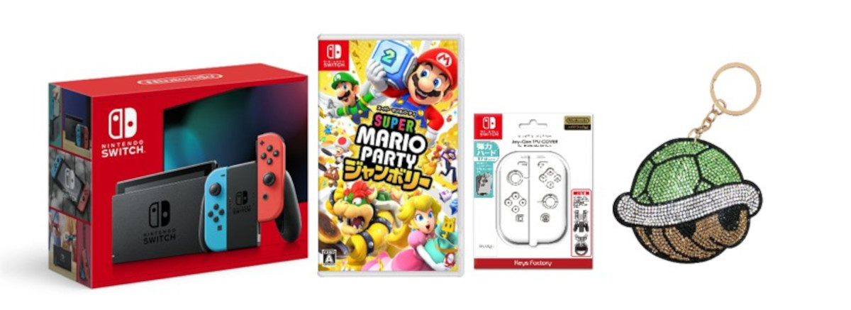【楽天ブックス限定配送BOX】【楽天ブックス限定特典】【クリスマスギフトセット】NintendoSwitchJoy-Con(L)ネオンブルー/(R)ネオンレッド+スーパーマリオパーティジャンボリー+アクセサリーセット(アクリルキーホルダー（5cm角）)