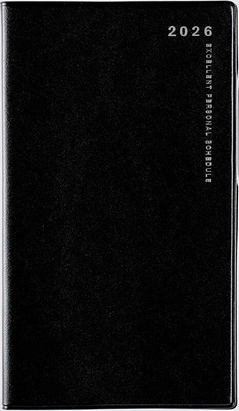 2026年　手帳　1月始まり　No.261　リベルデュオ 1　　[ミッドナイト・ブラック]高橋書店　手帳判　　マンスリー画像