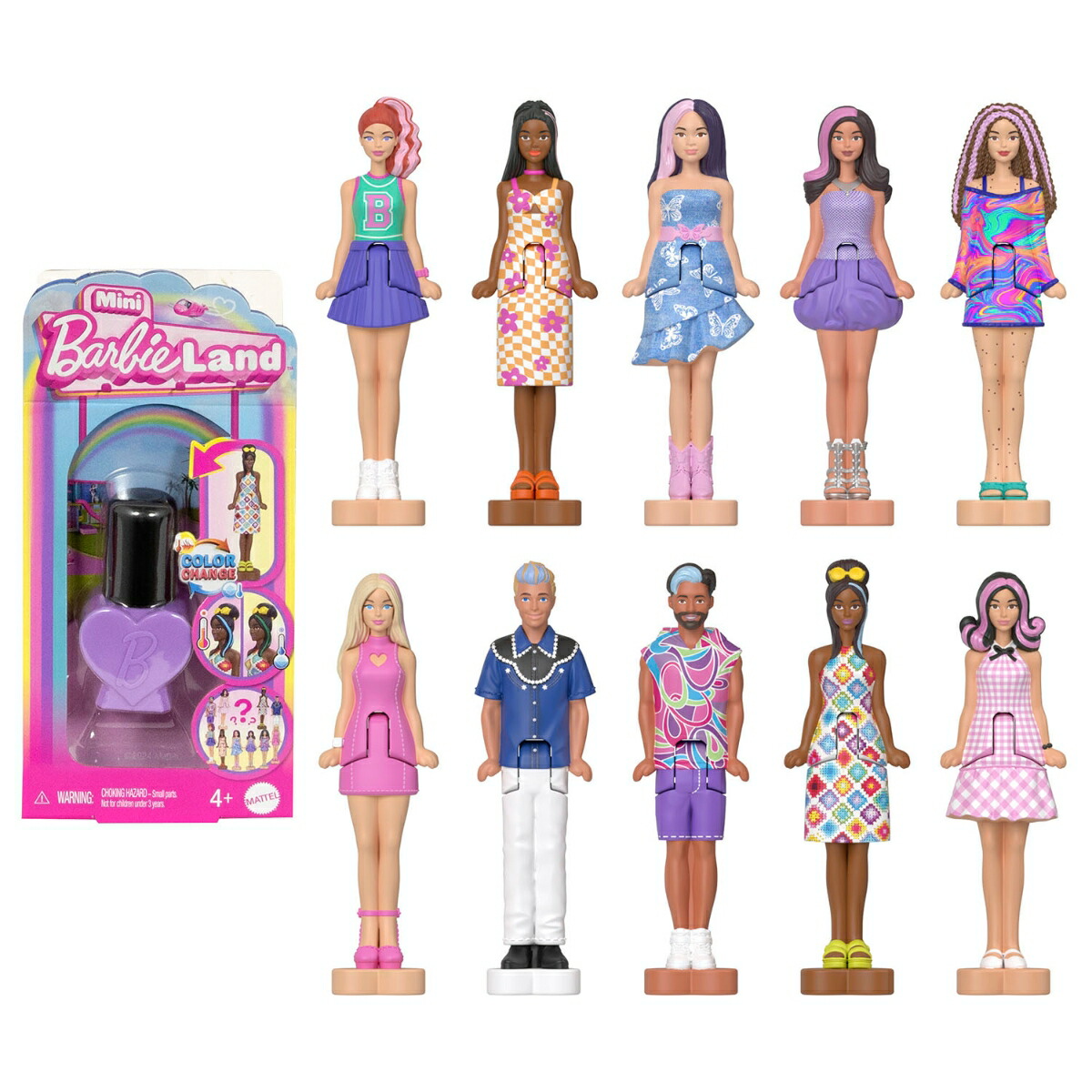 ブックス: バービー(Barbie) ミニバービーランド ファッショニスタ アソート（ネイルカラー）マイクロドール10体 BOX販売 きせかえ人形・ハウス 大人買い 6歳から マルチ 986Aset-JCP97 - 玩具 - 4582518952645 : ゲーム 6,389円