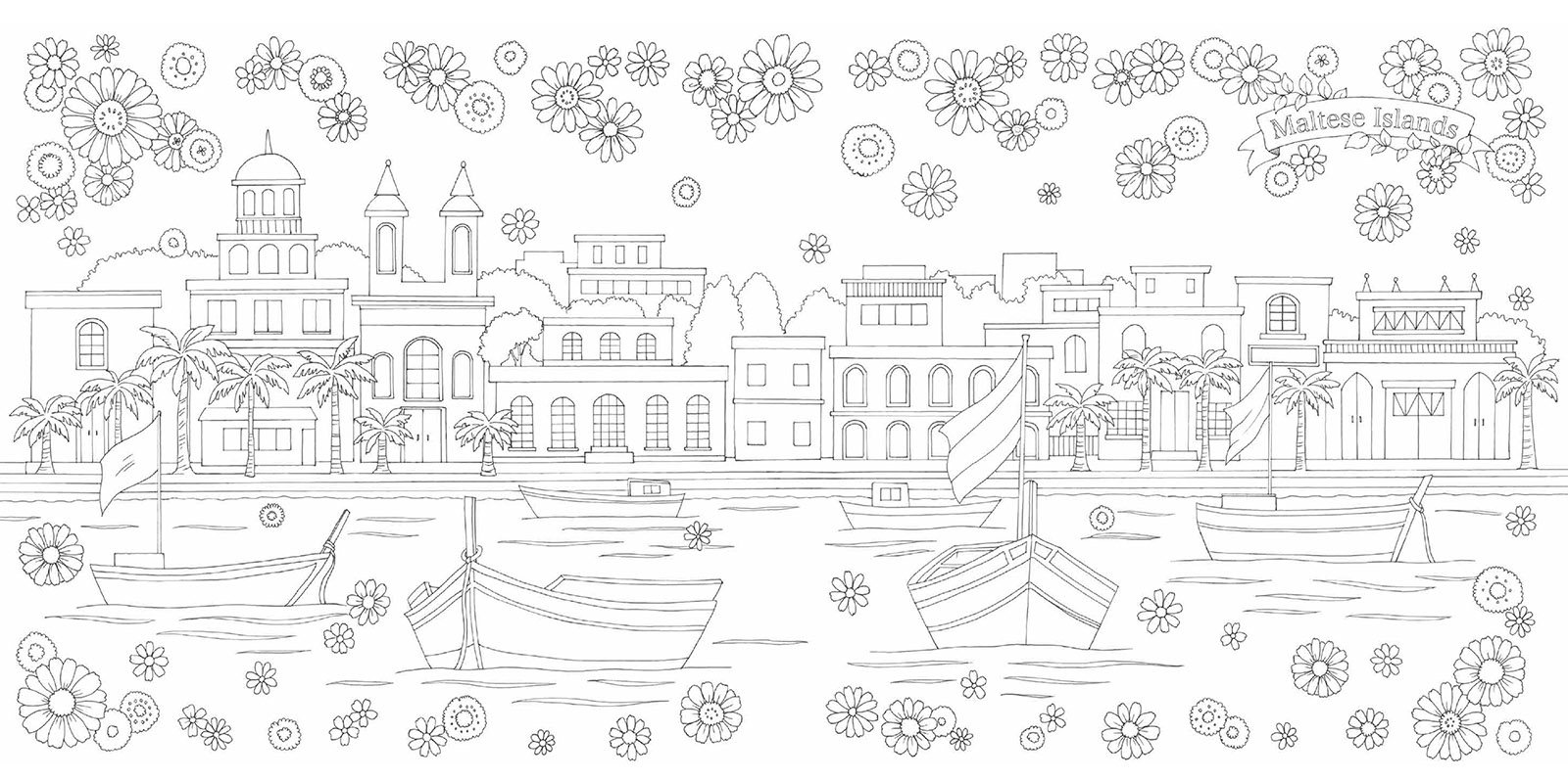 楽天ブックス ぬり絵 花のさんぽ道 その2 世界のうつくしい島々の花と風景 愛川 空 本