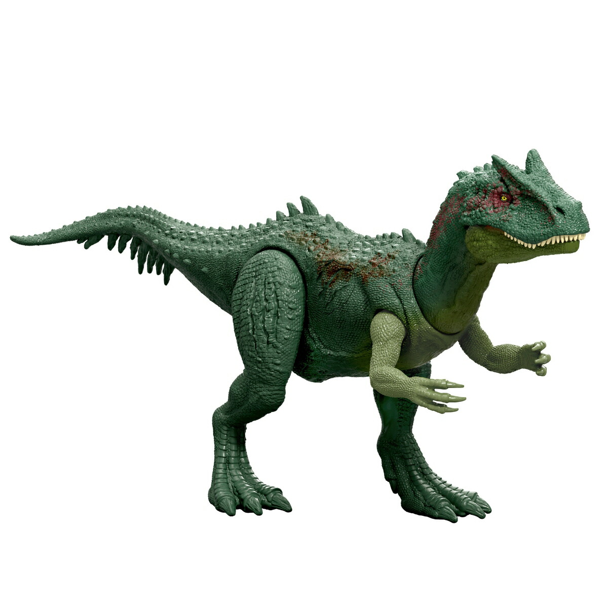 マテル ジュラシックワールド(JURASSIC WORLD)　ダメージ！ひかる アロサウルス 子供向けフィギュア 恐竜 おもちゃ 全長:約36.7cm 4歳から グリーン JLF33画像