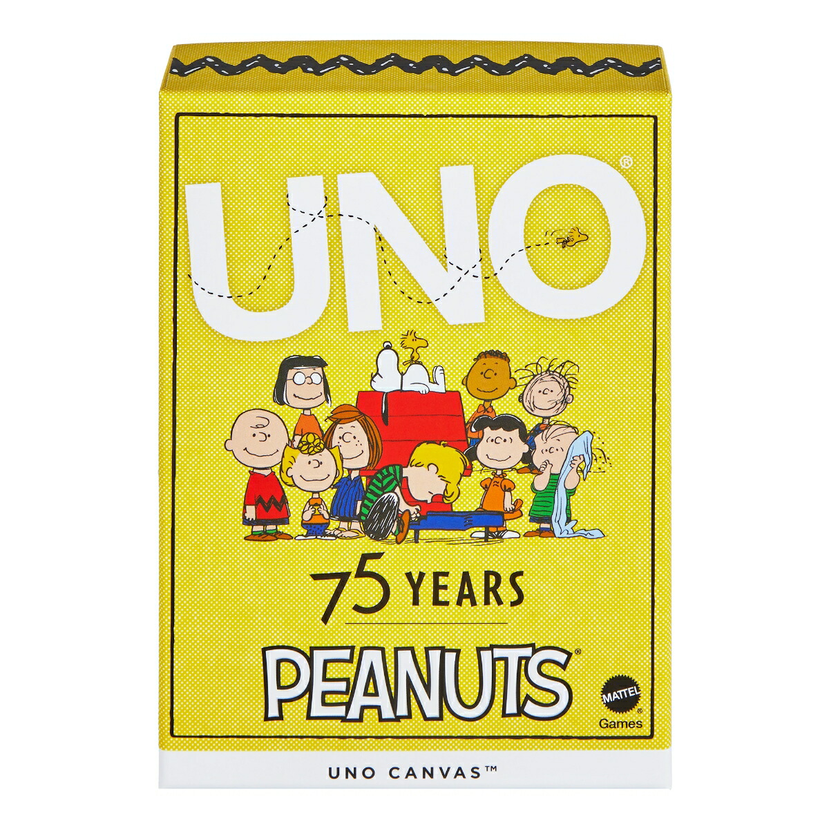 マテルゲーム(MattelGame)ウノピーナッツUNOCanvasPeanutsゲームパーティーグッズカードゲーム112枚2-10人用7歳からイエローJFP04
