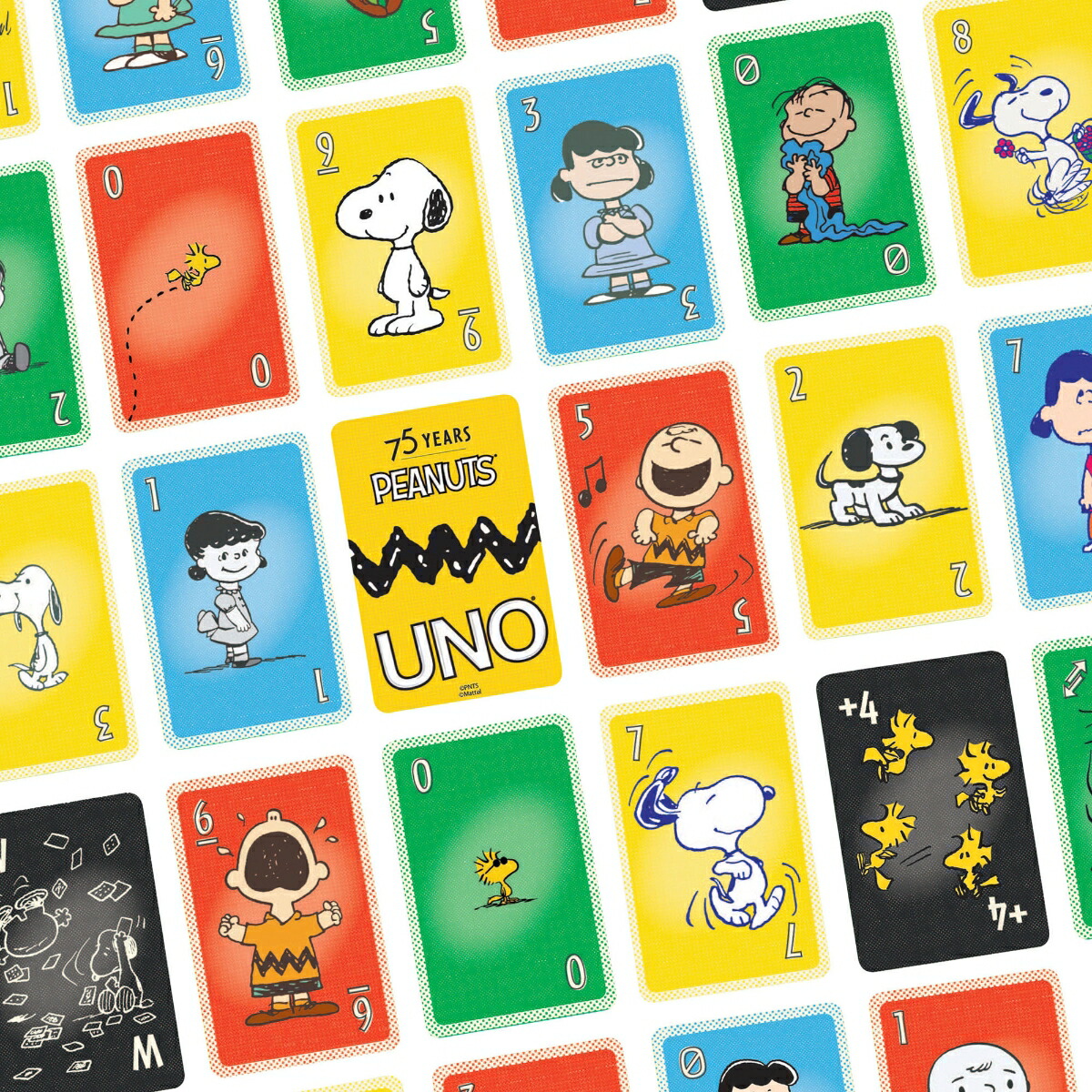 マテルゲーム(MattelGame)ウノピーナッツUNOCanvasPeanutsゲームパーティーグッズカードゲーム112枚2-10人用7歳からイエローJFP04