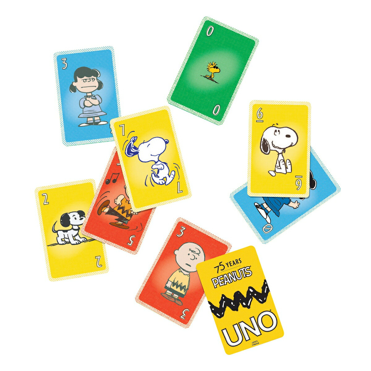 マテルゲーム(MattelGame)ウノピーナッツUNOCanvasPeanutsゲームパーティーグッズカードゲーム112枚2-10人用7歳からイエローJFP04