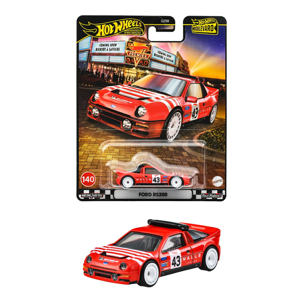ホットウィール(HotWheels)ブールバードフォードRS200乗り物おもちゃミニカー3歳からレッドJBL29