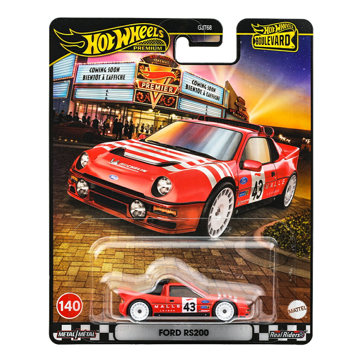ホットウィール(HotWheels)ブールバードフォードRS200乗り物おもちゃミニカー3歳からレッドJBL29