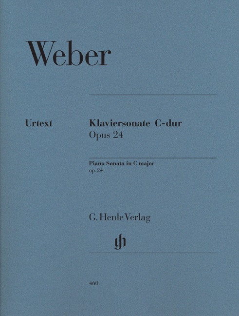 【輸入楽譜】ウェーバー, Carl Maria von: ピアノ・ソナタ 第1番 ハ長調 Op.24/原典版/Haug-Freienstein編/Kraus運指画像