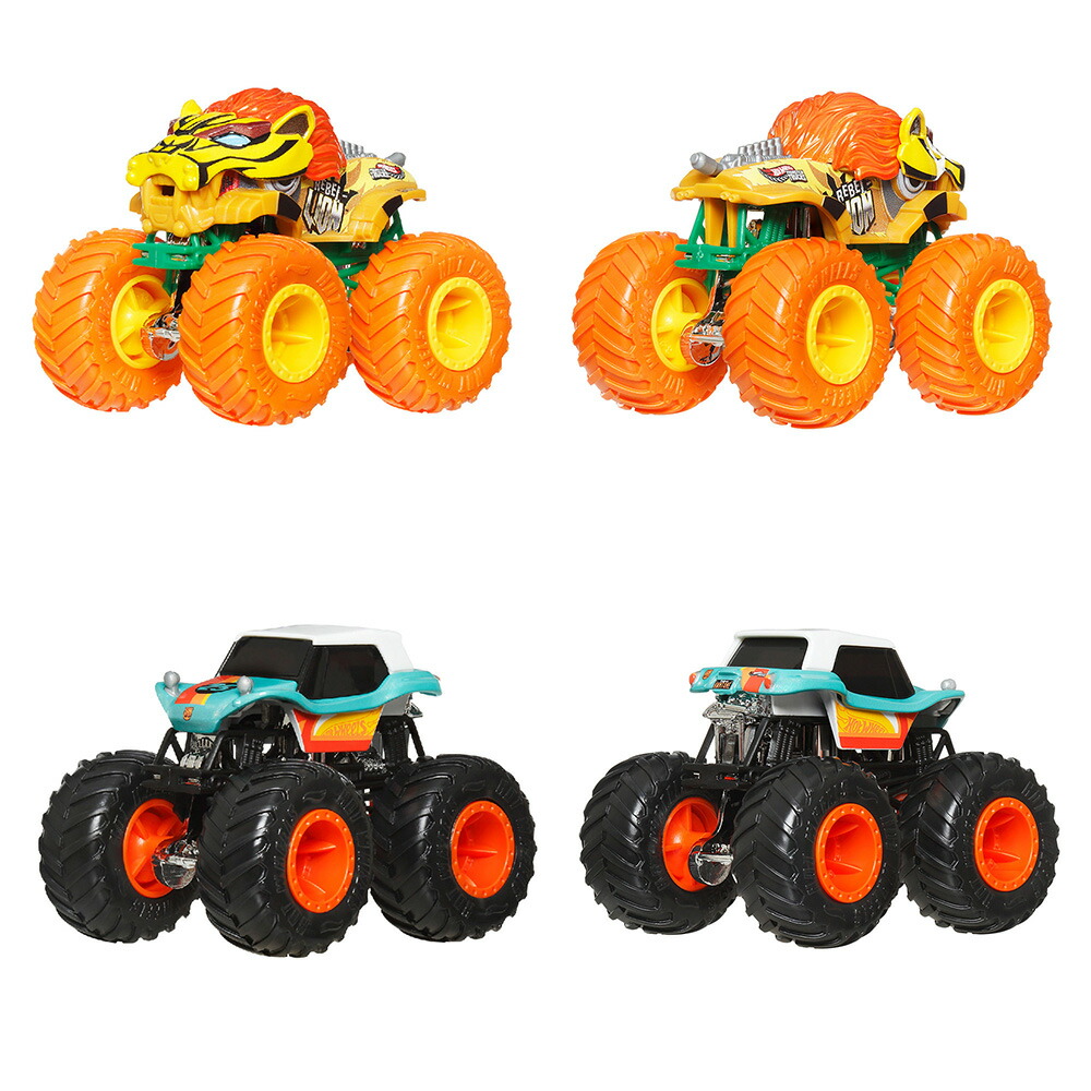 ホットウィール(HotWheels)モンスタートラック1:64アソート乗り物おもちゃミニカー8台入りBOX販売3歳からマルチ983D-FYJ44