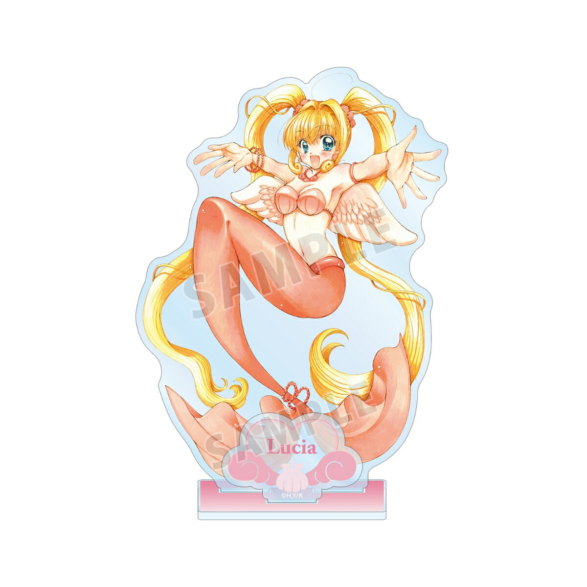 ぴちぴちピッチ花森ぴんく先生 描き下ろし 七海 るちあ 羽を纏ったマーメイドver. パーツ付きBIGアクリルスタンド画像