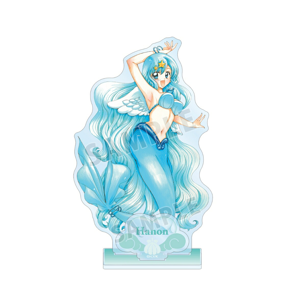 ぴちぴちピッチ花森ぴんく先生 描き下ろし 宝生 波音 羽を纏ったマーメイドver. パーツ付きBIGアクリルスタンド画像
