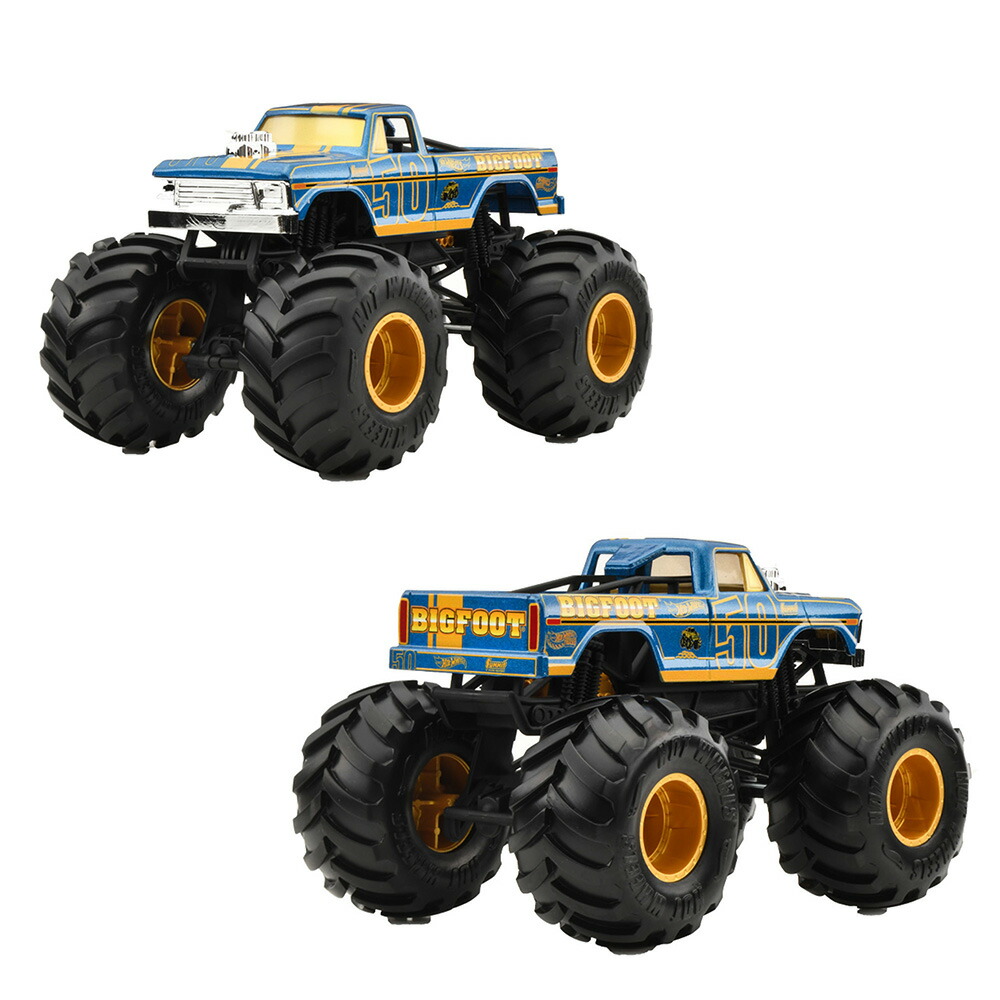 ホットウィール(HotWheels)モンスタートラックビッグサイズアソート乗り物おもちゃ1：24ミニカー4台入りBOX販売3歳からマルチ987E-FYJ83