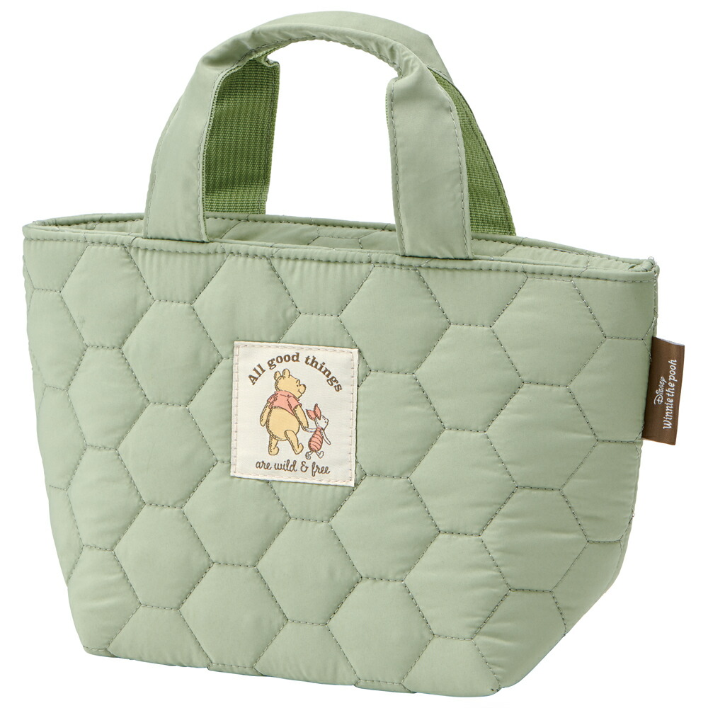 ディズニー くまのプーさん　保冷キルト ランチ バッグ画像