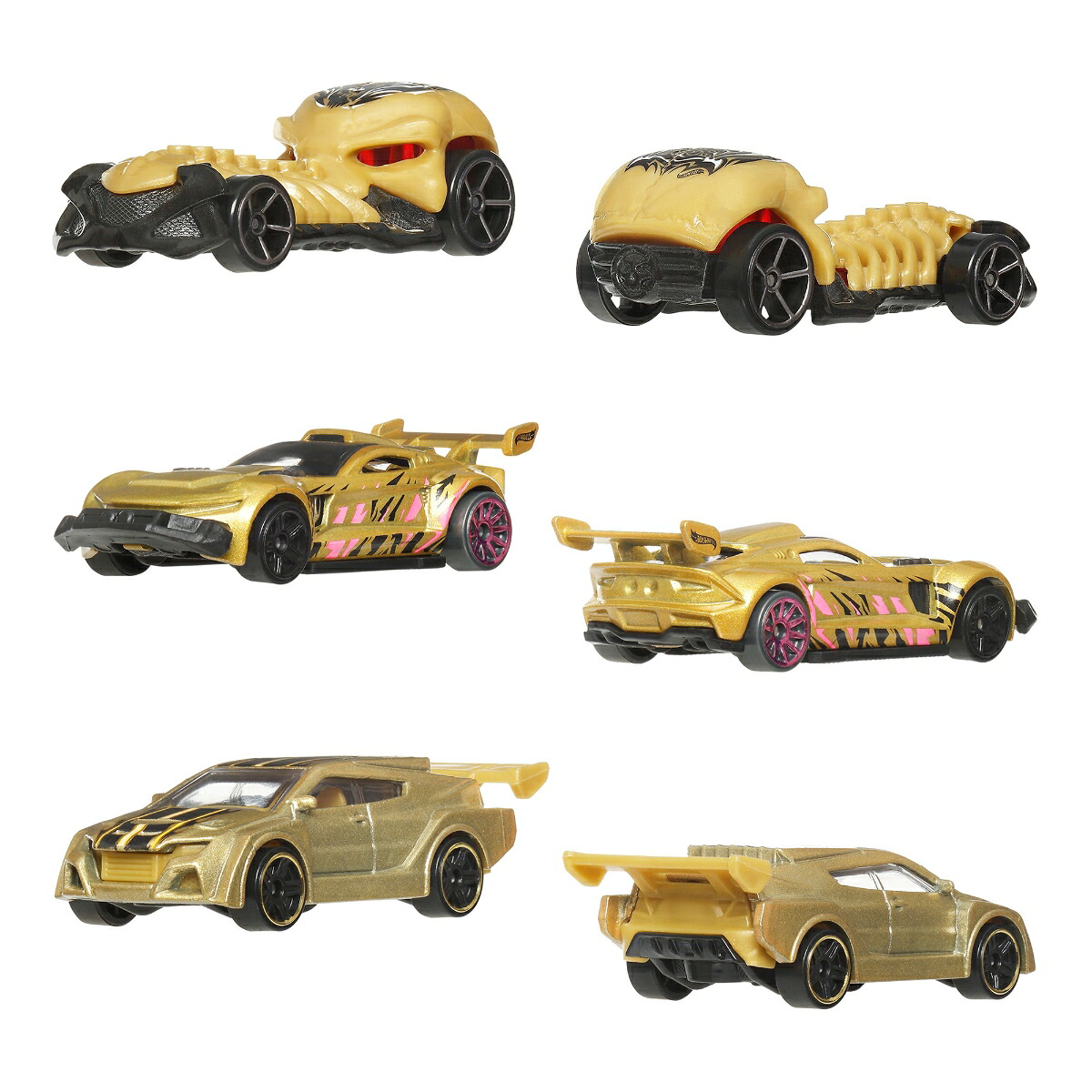 ホットウィール(HotWheels)モンスタートラックトロフィーチャンピオンマルチパック乗り物おもちゃモンスタートラック4台ミニカー5台計9台入3歳からゴールドJND72