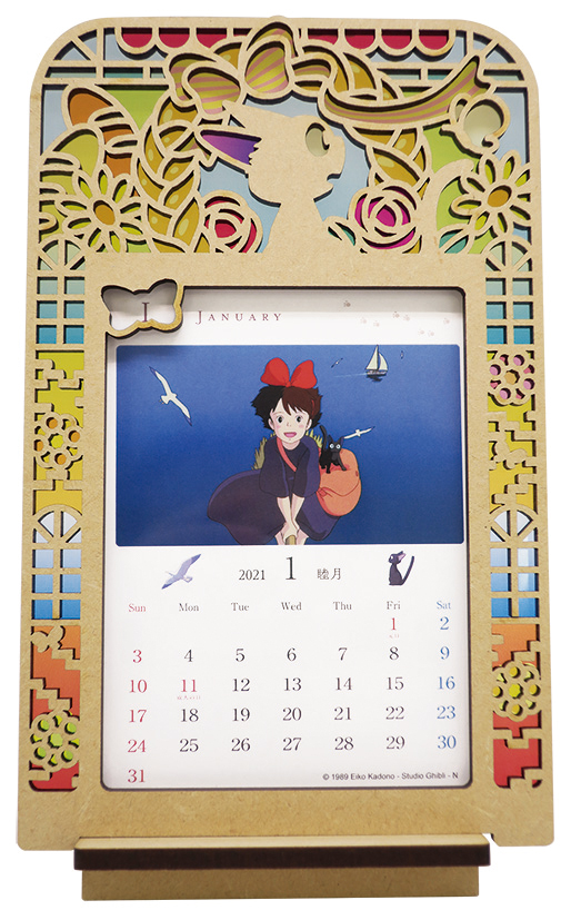 楽天ブックス 魔女の宅急便ステンドフレームカレンダー 21年1月始まりカレンダー 本