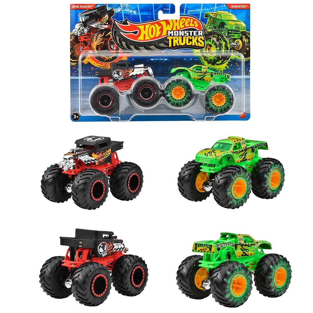 ホットウィール(HotWheels)モンスタートラック1:642パックアソート乗り物おもちゃミニカー2台組×8セット入りBOX販売3歳からマルチ986S-FYJ64