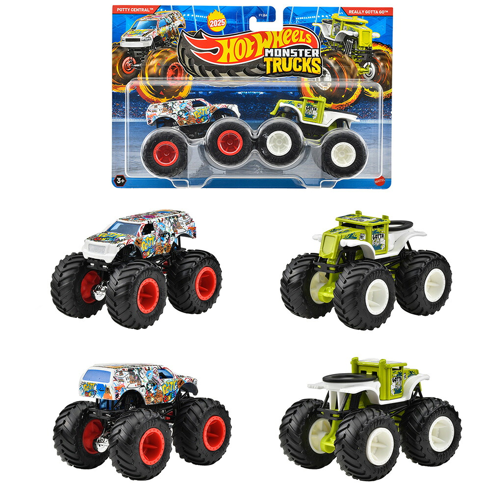 ホットウィール(HotWheels)モンスタートラック1:642パックアソート乗り物おもちゃミニカー2台組×8セット入りBOX販売3歳からマルチ986S-FYJ64