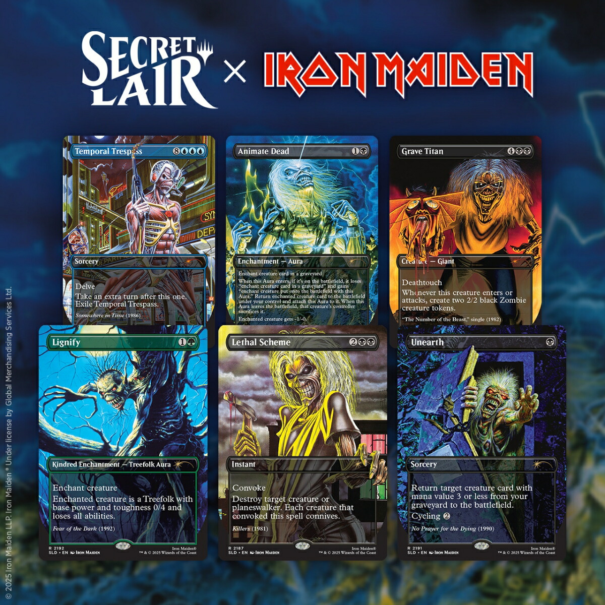 マジック：ザ・ギャザリング Secret Lair Secret Scare Superdrop Secret Lair x Iron Maiden: Album Art【クレジットカード決済限定】画像