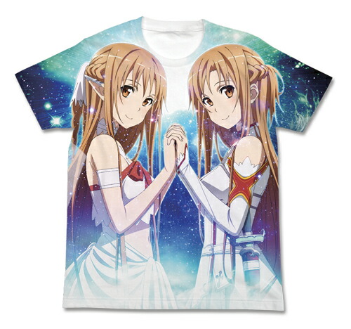 ソードアート・オンライン アスナ&アスナ フルグラフィックTシャツ/WHITE-S画像