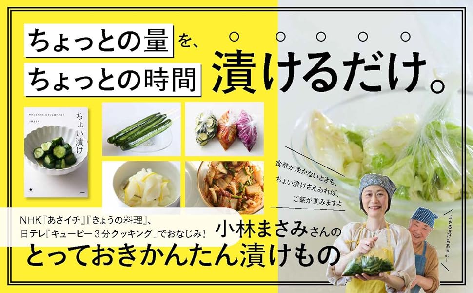 【特典】ちょい漬け～サクッと作れて、ピタッと食べきる！(書いて消せる！ちょい漬け管理マグネット)[小林まさみ]