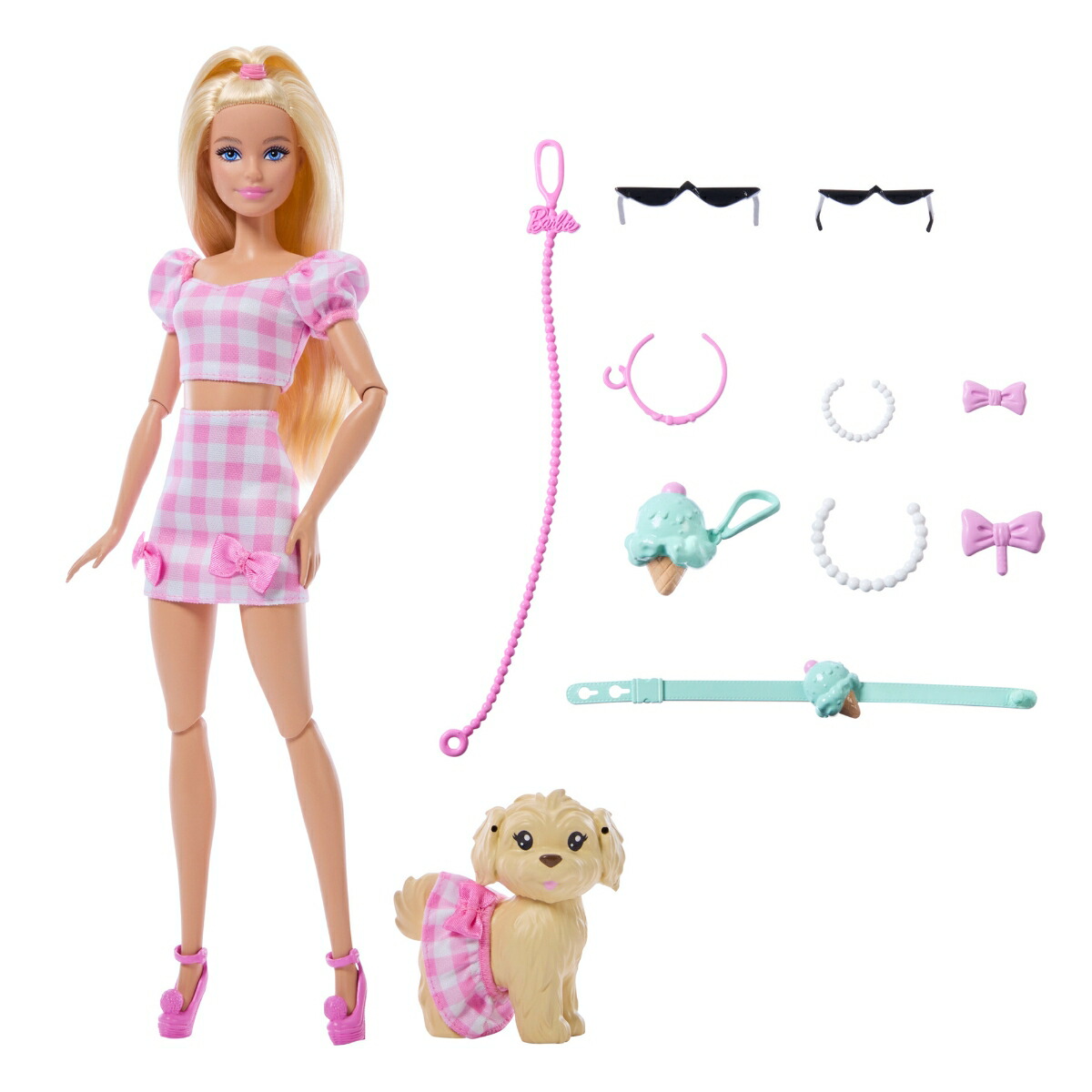 バービー(Barbie)ドール＆こいぬおそろいコーデセットきせかえ人形・ハウスままごと・ごっこ遊びバービー人形3歳からピンクJFP36