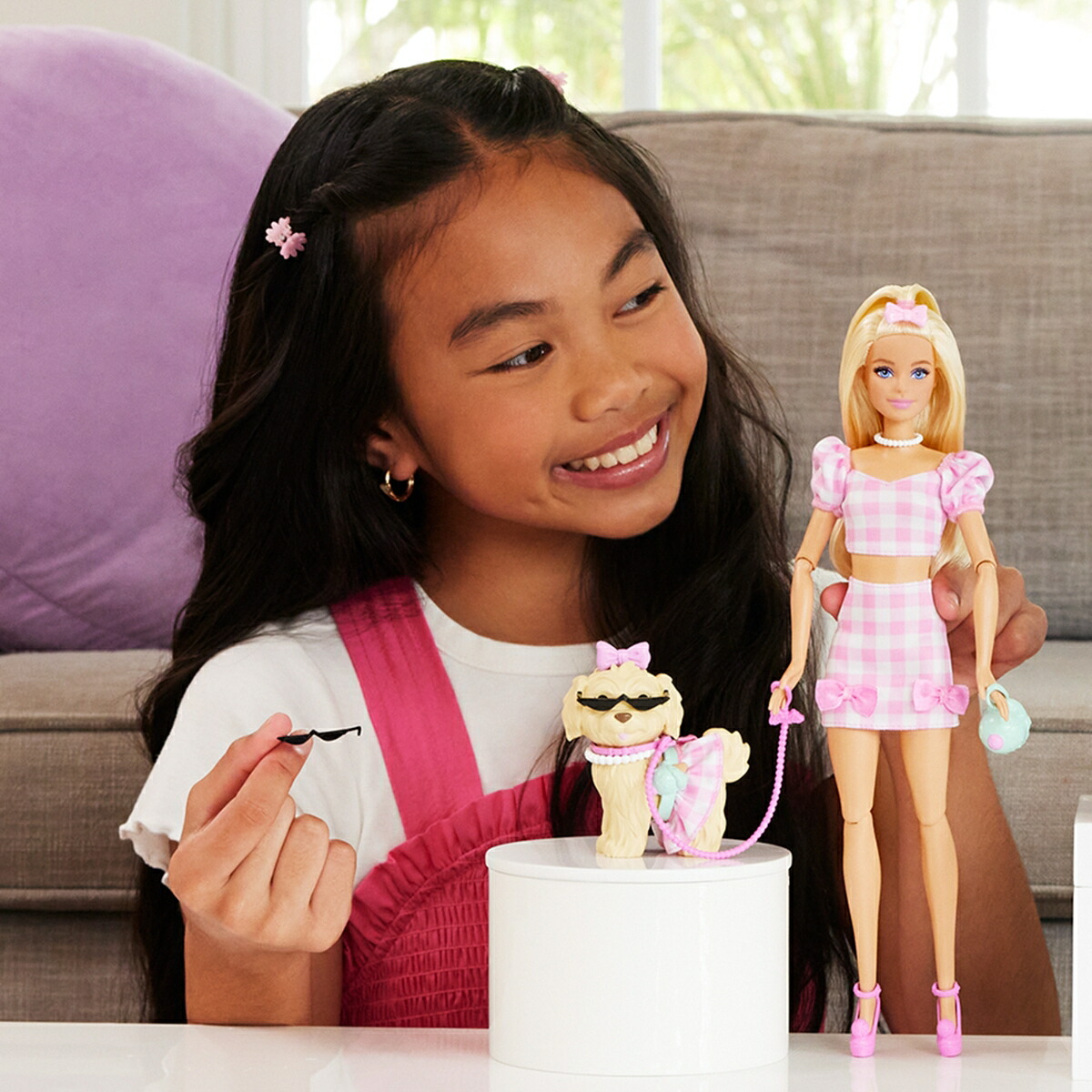 バービー(Barbie)ドール＆こいぬおそろいコーデセットきせかえ人形・ハウスままごと・ごっこ遊びバービー人形3歳からピンクJFP36