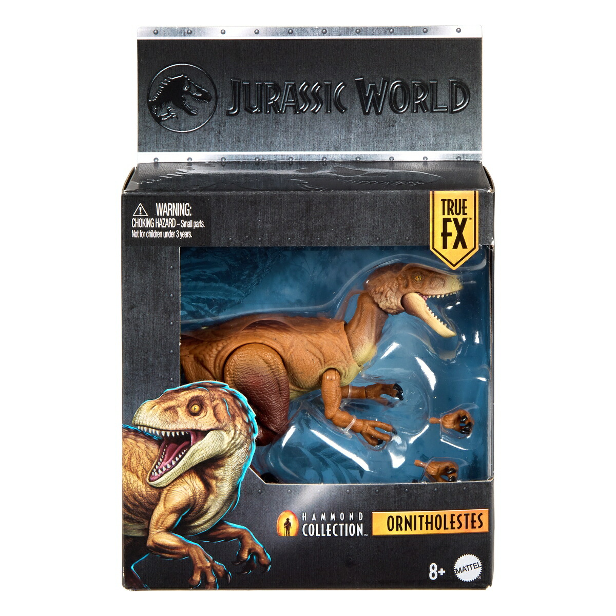 マテルジュラシックワールド(JURASSICWORLD)ハモンド・コレクションオルニトレステス子供向けフィギュア恐竜おもちゃ全長:約19cm8歳からブラウンJKM91