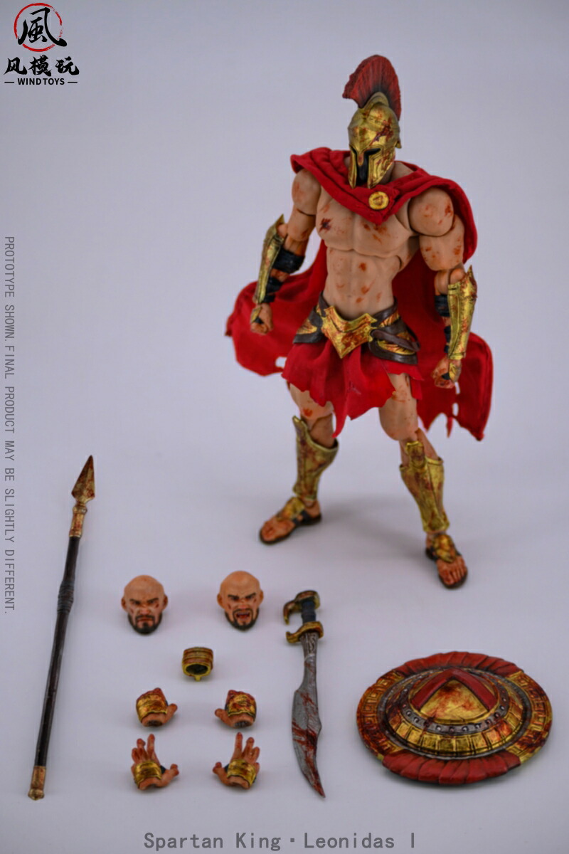 WIND TOYS Spartan King Leonidas I(スパルタンキング レオニダス) 1/12スケール 可動フィギュア ダメージ版 【65823102】 (フィギュア)画像