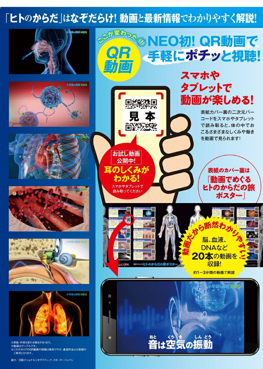新版］人間 DVDつき ヒトのからだ （小学館の図鑑NEO） [ 松村
